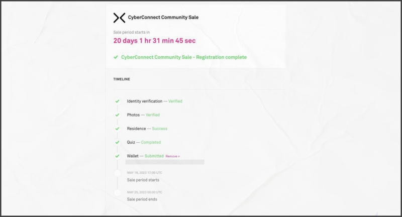 Новый токенсейл CyberConnect на Coinlist